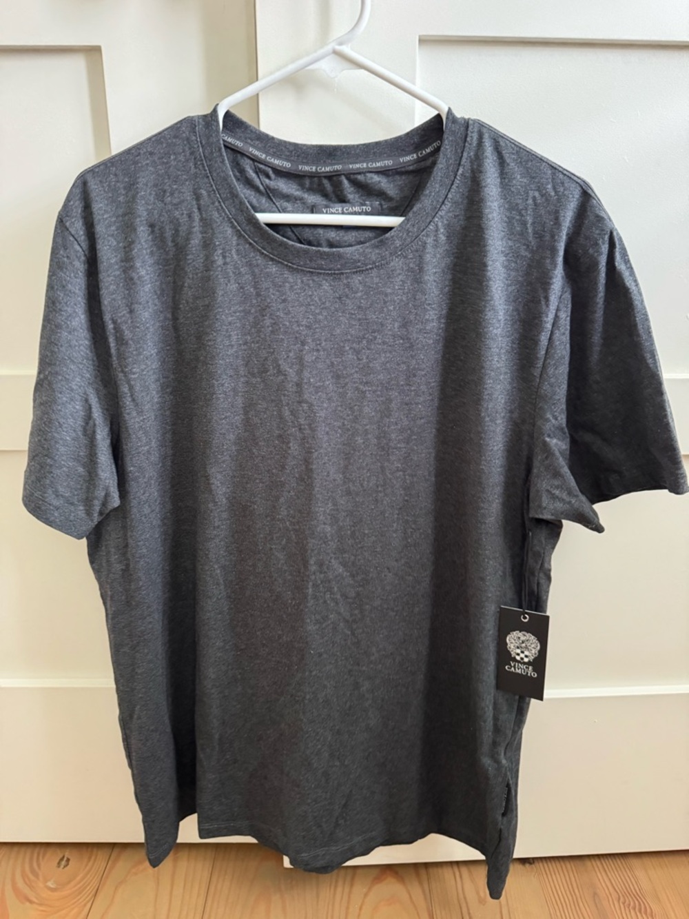 Vince Camuto Men's Dark Charcoal Crew Neck Tee
